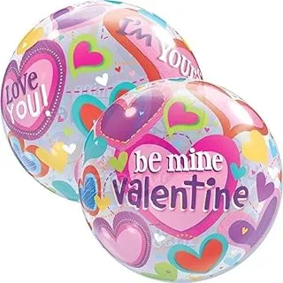 Qualatex Be Mine Valentine Hearts Foil Balloon, 22-Inch Size