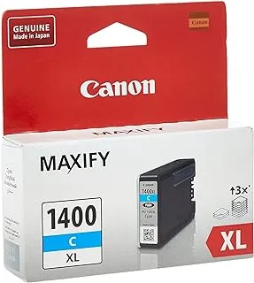 CANON PGI-1400 XL High Yield Cyan Genuine Ink Cartridge, Prints Up to 1020 A4 Pages