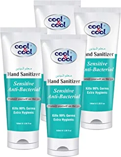 Cool & Cool Sensitive Hand Sanitizer Tube, 4 X 100 ML