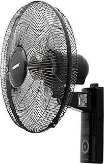 Geepas GF9483 16-Inch Wall Fan - 3 Speed Settings with 2 Pull String Cords | 5 Leaf Blades | Perfect for Home, Work Room or Office Use | 2 Year Warranty