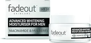 Fade Out Advance Skin Withening & Moisturizing Cream For Men-Spf20-Niacinamide Mulberry-Reduce Dark Spots-Superior Hydration-Brighten Correct Uneven Skin-Spf Protection-Increase Exfoliation-50Ml