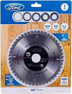 Ford Tools 48T Carbide-Tipped Circular Saw Blade For Wood Cutting, 185 X 30 X 2.4mm, Fpta-12-0006