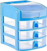 Harmony mini drawer 3-tier w/lid green & blue asst size: 213x177x210mm sa-331