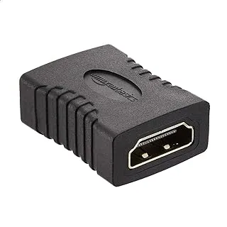 Amazon Basics HDMI Female to Female Coupler Adapter, 29 x 22mm, Black