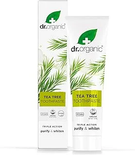 Dr. Organic Tea Tree Purifying Toothpaste, 100 Ml, Multicolour