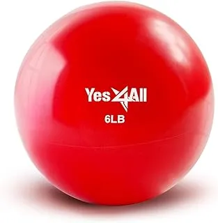 Yes4All Toning Ball, Soft Weighted Medicine Balls for Exercise and Pilates, Yoga, and Fitness, Perfect for Balance, Flexibility, available 1kgs to 5kgs with Multi Colors Available