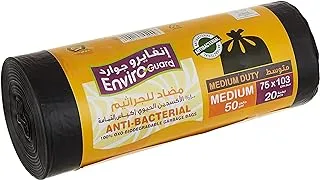 Enviro Guard Anti Bacterial Bio-Degradable Garbage Bags Black Rolls 20-Pieces, 75 cm Length X 103 Width