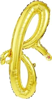 The Party Popper Script Letter 'F' Foil Balloon, Gold¬†