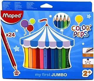 Maped Early Age 834013 Set Of 24 Colour Pencils In Cardboard Case