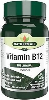 Natures Aid 1000Ug Sublingual Vitamin B12, 90 Tablets