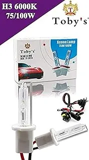 Toby's HID Xenon Bulb Replacement H3 75W to 100W, C6 COB LED 3600lm for car KIT 6000K