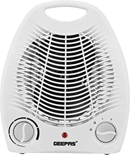 Geepas Fan Heater, 2 Heating Power, GFH9518N | Adjustable Thermostat | Overheat Protection | 2 Years Manufacturer Warranty