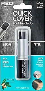 KISS Touch Up Hair Color Stick LGC03 ، بني غامق ، 6 جم