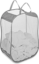 Whitmor Pop And Fold Laundry Bag, Paloma Gray