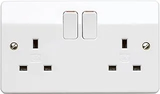 Ma Fra Mk Logic Plus K2747 Whi 13A Double Pole Switchsocket, 2 Gang