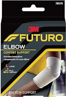 Futuro Comfort Elbow Support Large size, 1 unit/pack | Beige color | 76579ENR | Provides inmediate compression for sore elbow| Mild support | Elbow support