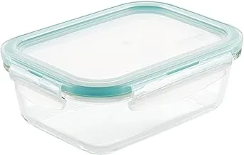 LocknLock LLG428 Container, Clear, W 17.8 x H 13.8 L 7.4 cm, 2.66-cup, Rectangle, Glass