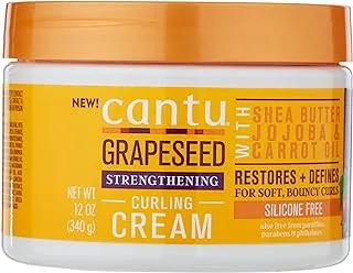 Cantu Grapeseed Strengthening Curl Cream 340 g, Multicolor, 12 Ounce (Pack of 1)