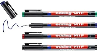 Edding 4-141-4 Ohp Marker Set 141 F Permanent 0.6 mm 4