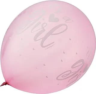 Unique It’S A Girl Baby Balloon 5-Pieces, 12-Inch Size, Pink