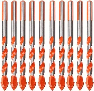 Royal Apex 10Pcs Ceramic Tile Drill Bit Set for Tile Brick Glass Plastic and Wood Concrete Drill Bit - 6mm