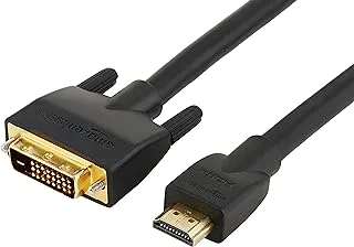 Amazon Basics HDMI to DVI Adapter Cable, Black, 25 Foot (7.5M), 1-Pack