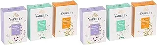 Yardley London Soap 6X100 gm 2 English Lavender + 2 Imperial Jasmine + 2 Imperial Sandalwood, Pack Of 6