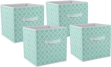 DII Non Woven Polyester Storage Bin, Aqua, Small Set of 2