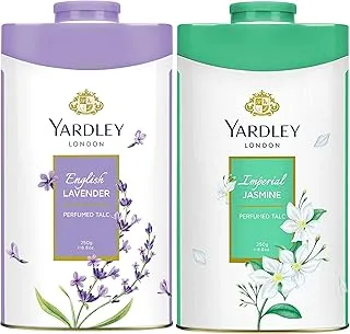 Yardley London Twin Talc Floral (2 X 250 gm) English Lavender + Imperial Jasmine