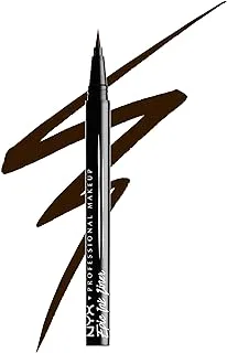 (Pack of 1, Brown) - NYX PROFESSIONAL MAKEUP Epic Ink Liner, Waterproof Liquid Eyeliner - Brown, Vegan Formula