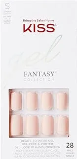 KISS Gel Fantasy Nails Medium Length KGN20, Beige, 28 Pieces