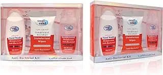 Cool & Cool Disinfectant Anti-Bacterial Kit Hand Wash, 100 ml + Hand Santitzer, 100 ml + Ipa Wipes, 10 Sheets