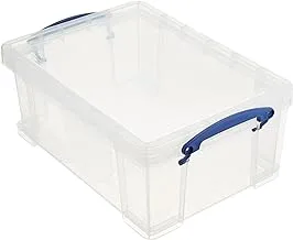 Really Useful 9 Litre Plastic Storage Box - Clear, Standard Packaging