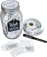 TOP SHELF Retirement Wish Jar With 100 Tickets, Pen, and Decorative Lid