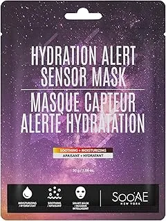 Soo’Ae New York. Hydration Alert Sensor Face Sheet Mask. Antioxidant Rich Face Sheet Mask. Made In Korea.