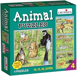 Creative Educational Number 4 Animal Puzzle (25-Piece)