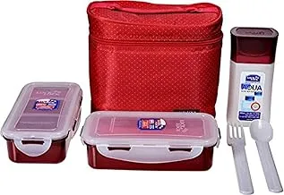 LocknLock Lunch Box, 3 - Pieces, Red