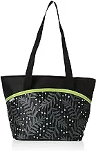 Thermos Raya 9 Can Lunch Tote - Green Dot | 100% PVC free with PEVA linings| Extra wide top| Isotec premium insulation keeps food fresh - Black