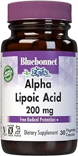 Blue Bonnet Alpha Lipoic Acid 200 Mg كبسولات نباتية ، 30 قيراط