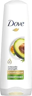 Dove Hair Conditioner, for stronger hair and up to 96% less hair fall, Avocado Strength with nourishing extracts of Avocado Oil and Calendula, 350ml