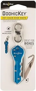 Nite Ize DoohicKey Key Chain Hook Knife, Blue