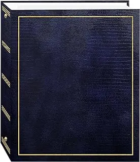 Pioneer Photo Albums Magnetic Self-Stick 3-Ring Album 100 Pages (50 Sheets), Navy Blue