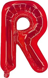 Party Time R Letter Foil Balloon, Red, Large