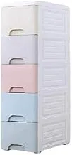 COOLBABY 20 Wide Slit Cabinet Drawer Storage Cabinet Kitchen Cabinet Toilet Rack Plastic Gap Narrow Cabinet Finishing Storage Box Five Layers