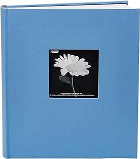 Fabric Frame Cover Photo Album 200 Pockets Hold 5x7 Photos, Sky Blue