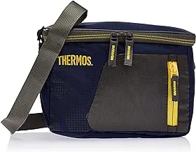 Thermos-6 can cooler -Navy/Yellow