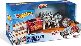 Mondo - Hot Wheels Monster Action Creeper, Silver/Red, 51203