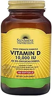 SUNSHINE NUTRITION Vitamin D 10000 Iu Softgels 100'S