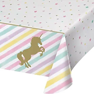 Creative Converting Creative Convertting Unicorn Theme Plastic Tablecover - 1 Pc, One size