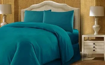 Taraf 250 Thread Count 3 Piece Sheet Set - King Size (200 X 220 Cm) - Teal (Green)